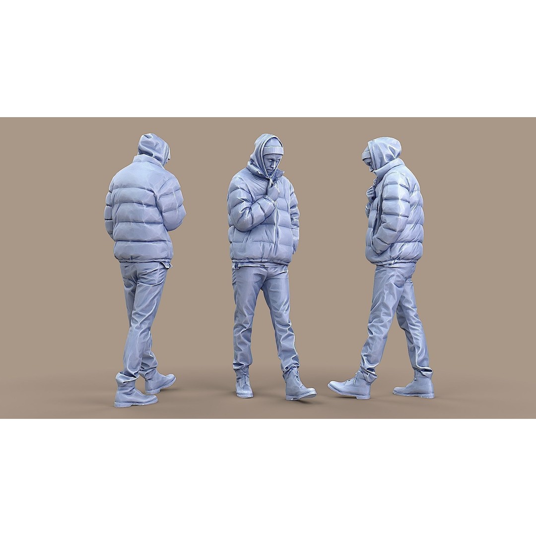 Casual Male Character 3D Model – Photorealistic Game Asset, FBX - View 4