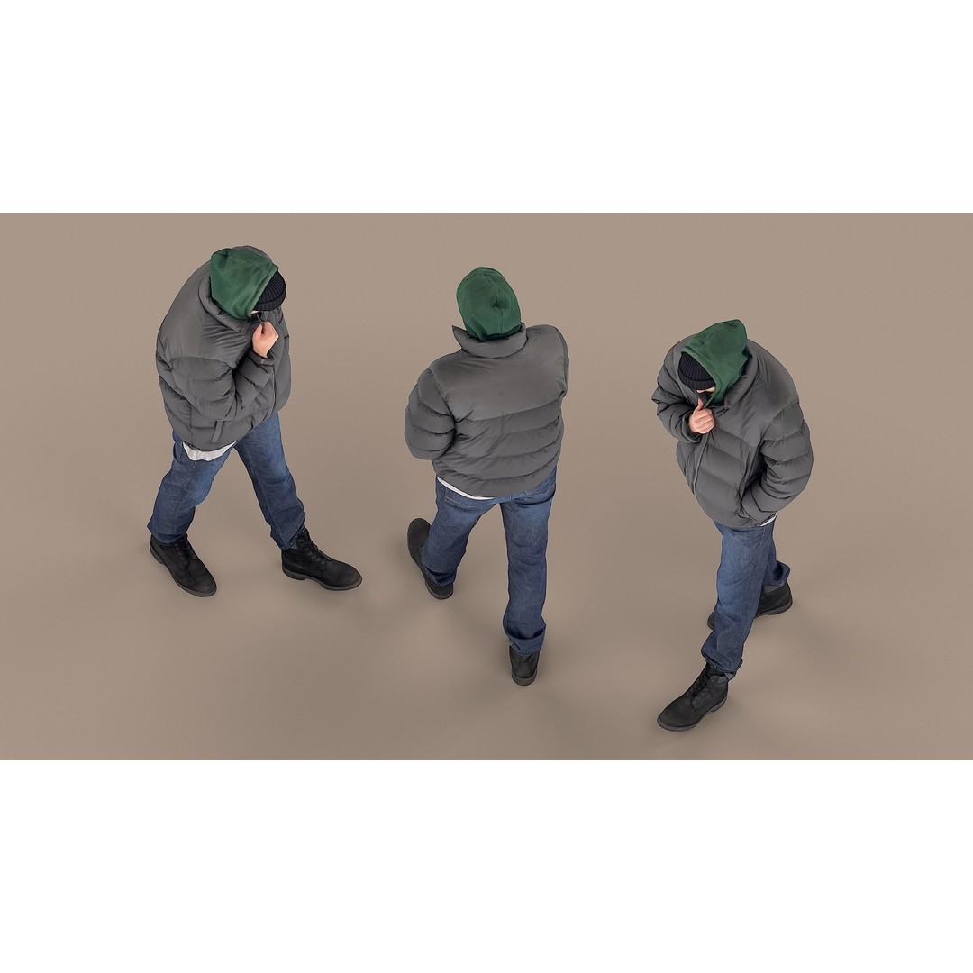 Casual Male Character 3D Model – Photorealistic Game Asset, FBX - View 7