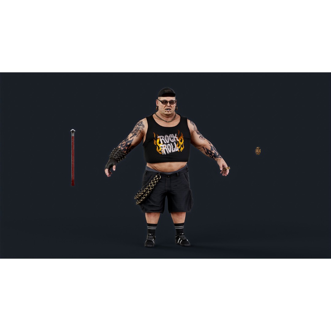 PUNK 2 3D Model – Low Poly Animated Character for Unity & Unreal Engine - View 11