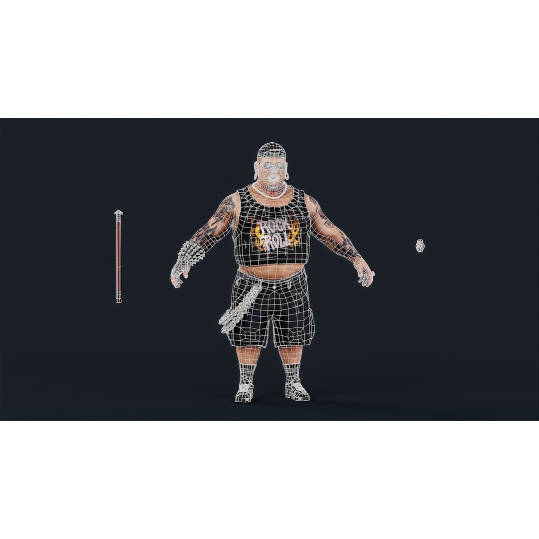 PUNK 2 3D Model – Low Poly Animated Character for Unity & Unreal Engine - View 15