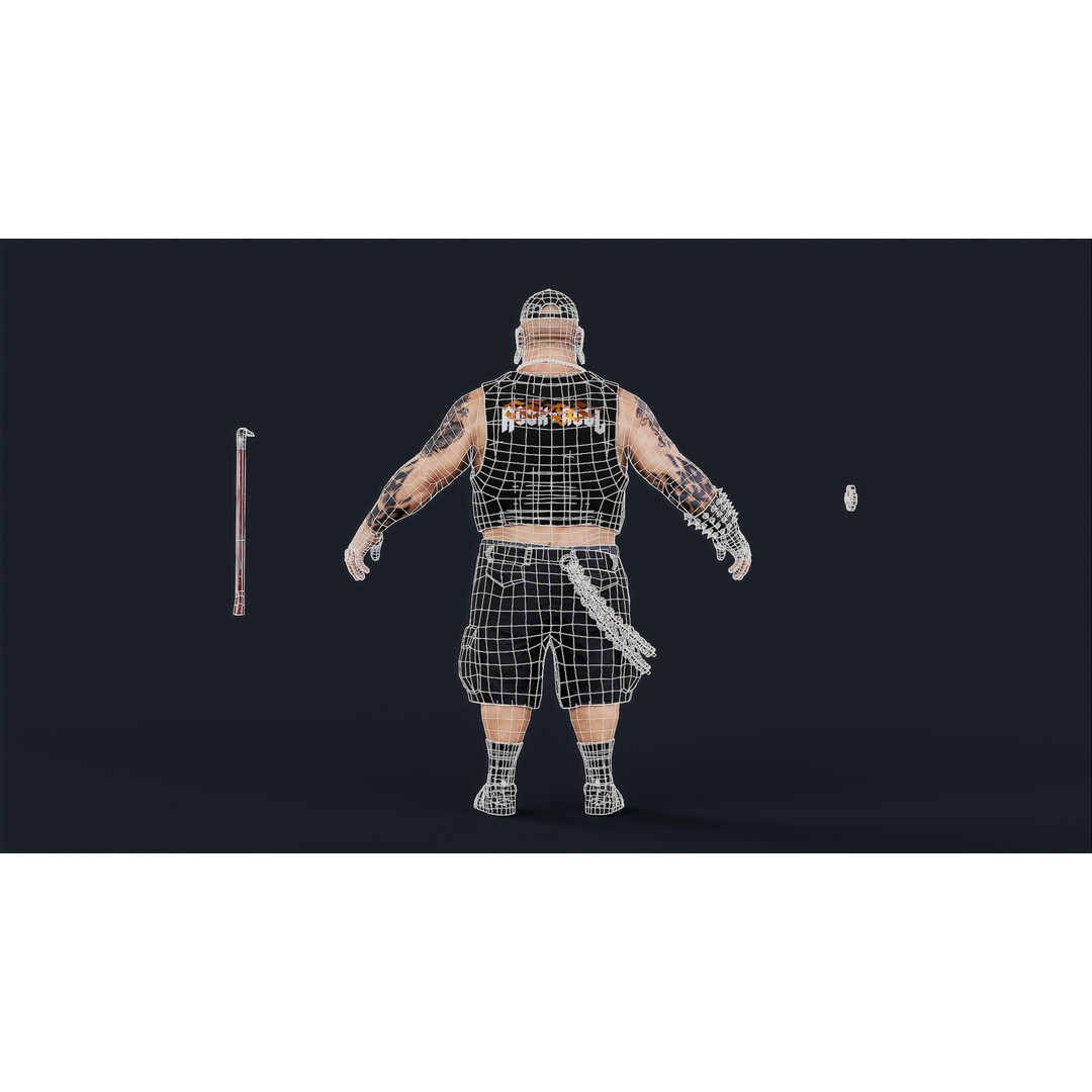 PUNK 2 3D Model – Low Poly Animated Character for Unity & Unreal Engine - View 17