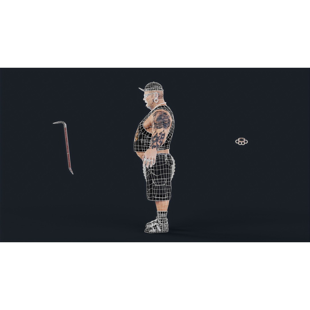 PUNK 2 3D Model – Low Poly Animated Character for Unity & Unreal Engine - View 18