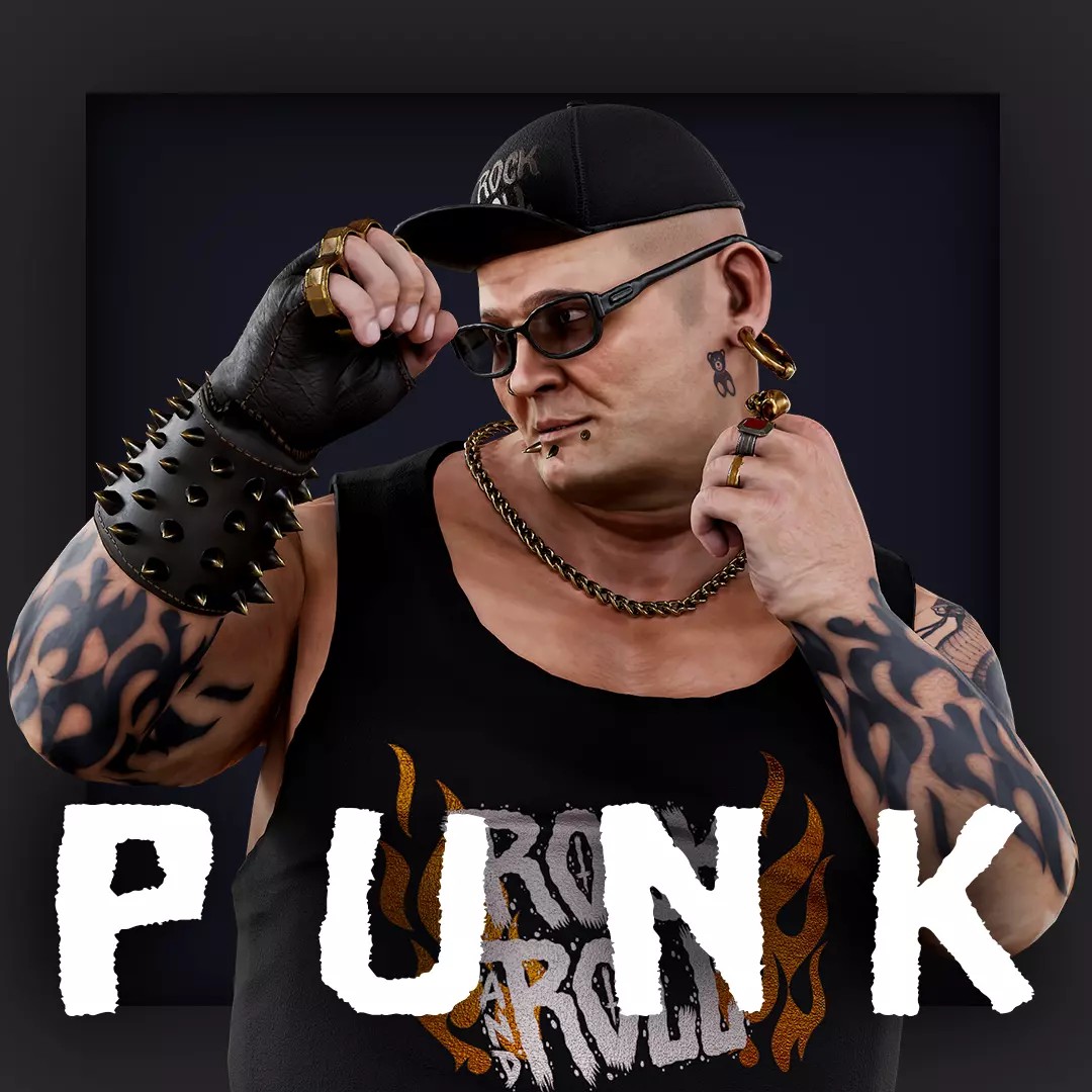 PUNK 2 3D Model – Low Poly Animated Character for Unity & Unreal Engine - View 2