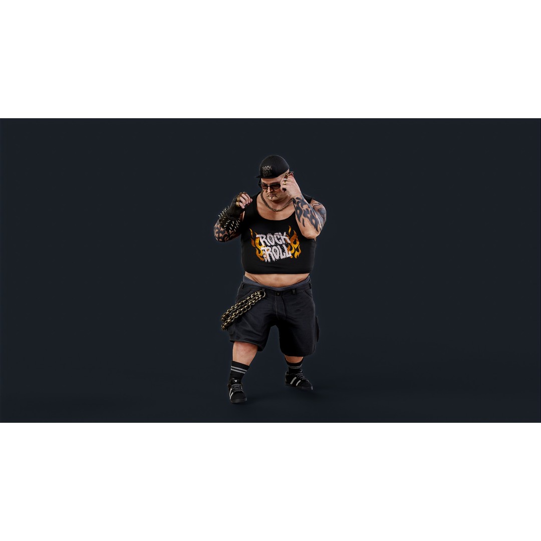 PUNK 2 3D Model – Low Poly Animated Character for Unity & Unreal Engine - View 7