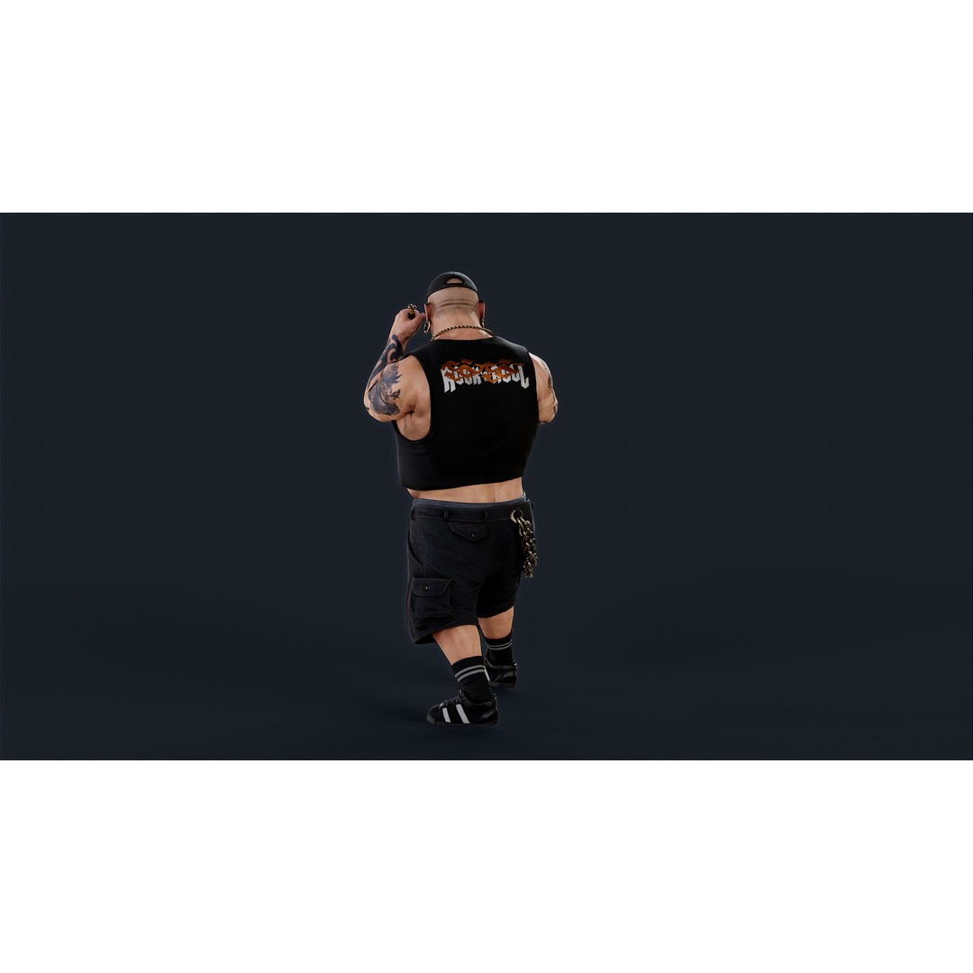 PUNK 2 3D Model – Low Poly Animated Character for Unity & Unreal Engine - View 8