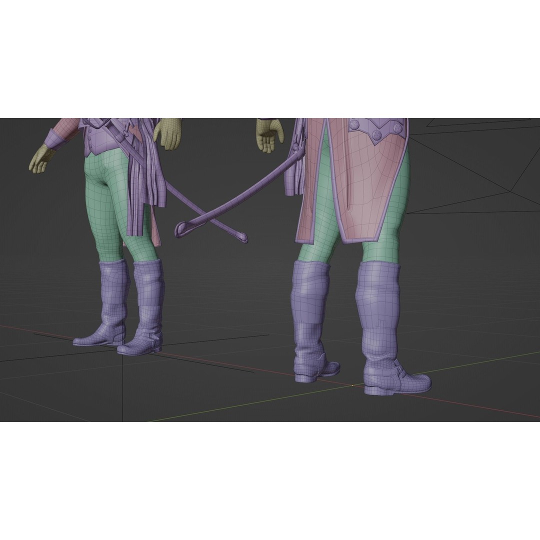 Napoleon General Rigged 3D Model – Low Poly Game-Ready Character, FBX, OBJ - View 24