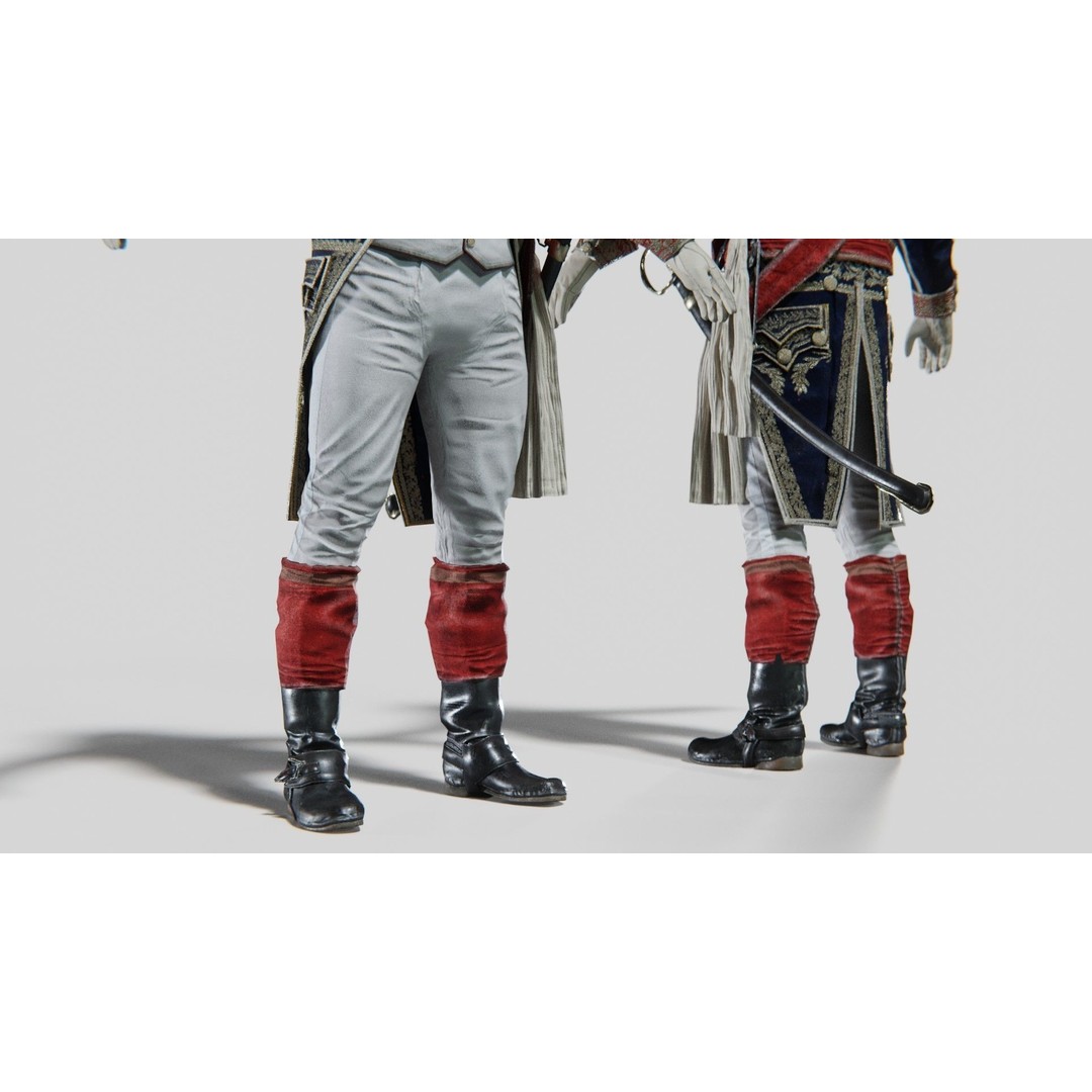 Napoleon General Rigged 3D Model – Low Poly Game-Ready Character, FBX, OBJ - View 9