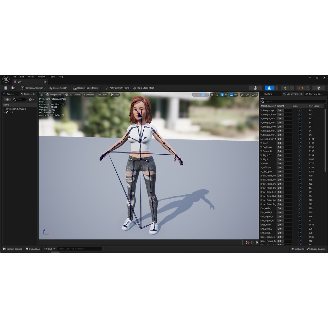 Cartoon Rigged Girl 3D Model – Semi-Realistic Low Poly Character for Animation - View 31