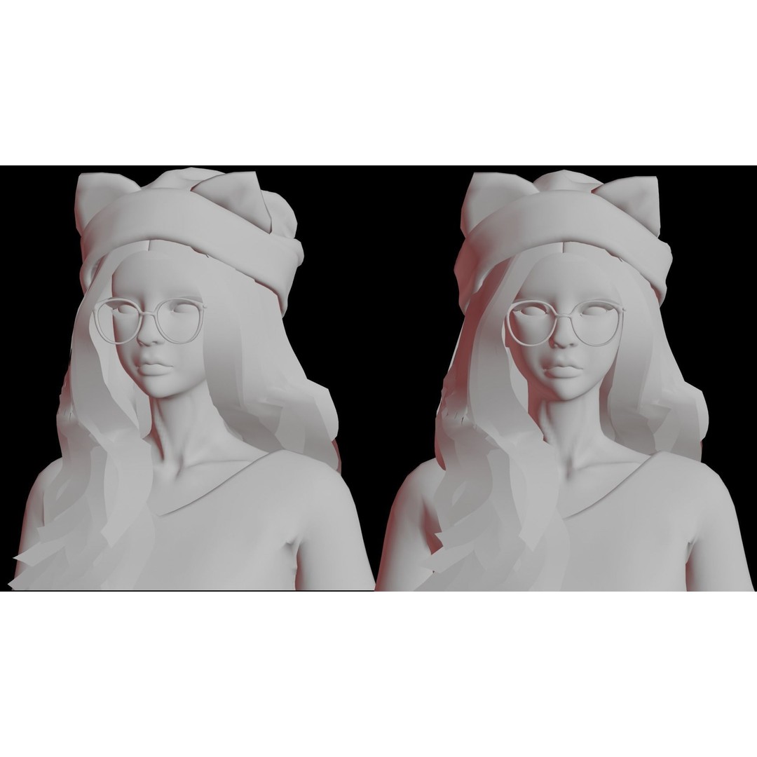 Realistic Girl 3D Model – Low Poly Game Ready Character, FBX - View 9