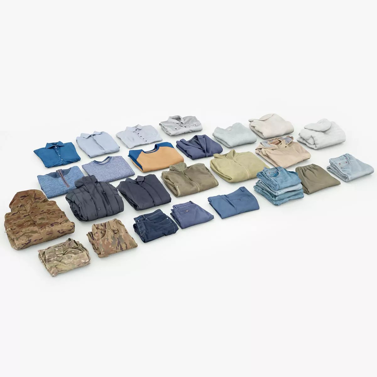 Clothing Collection - Game-Ready 3D Model - View 2