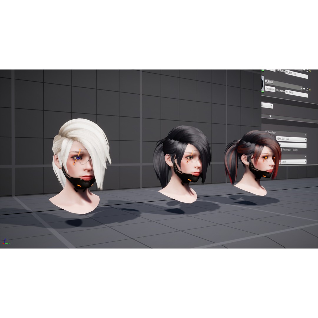 Sci-Fi Samurai 3D Model – Low Poly Game Asset, Rigged, PBR - View 22