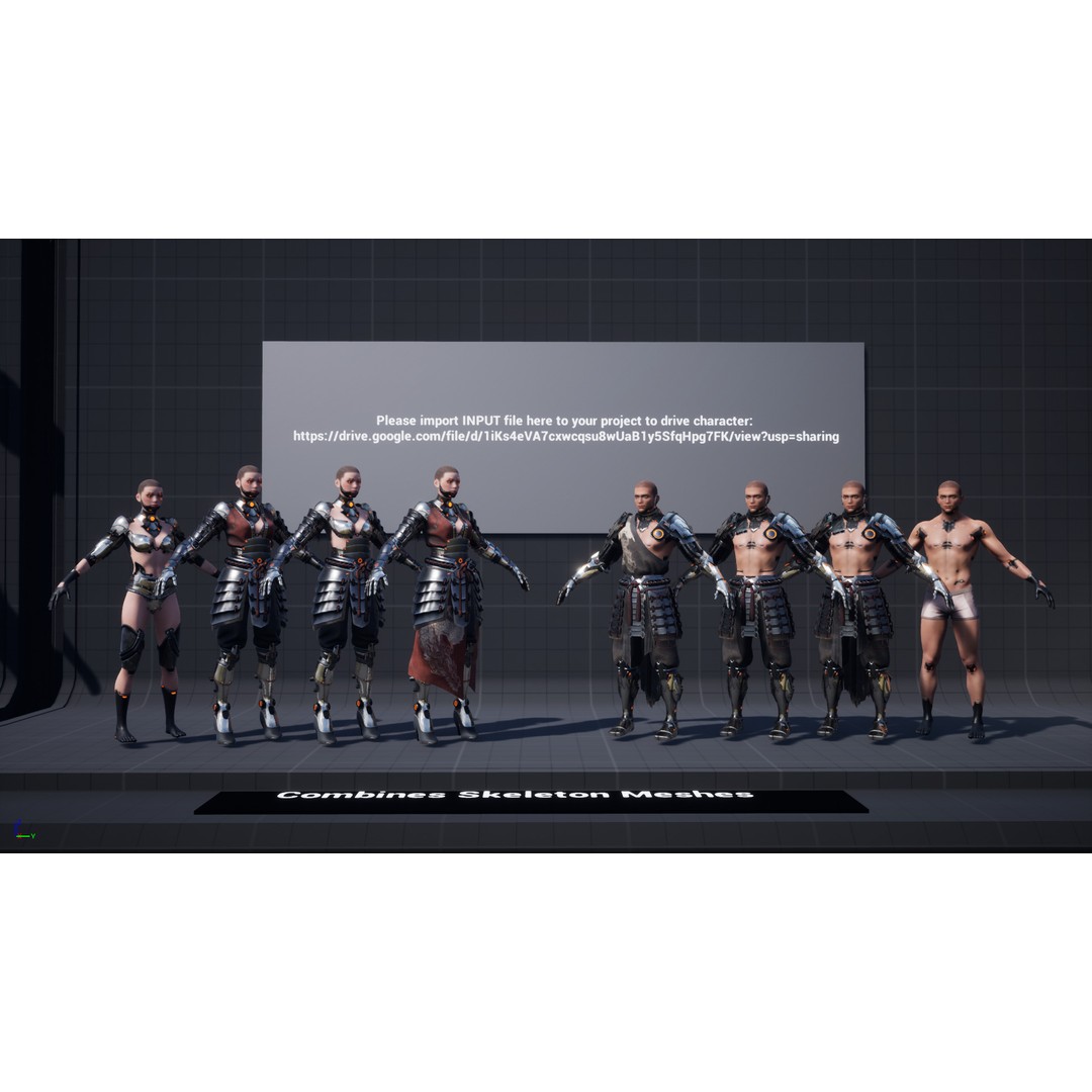 Sci-Fi Samurai 3D Model – Low Poly Game Asset, Rigged, PBR - View 23
