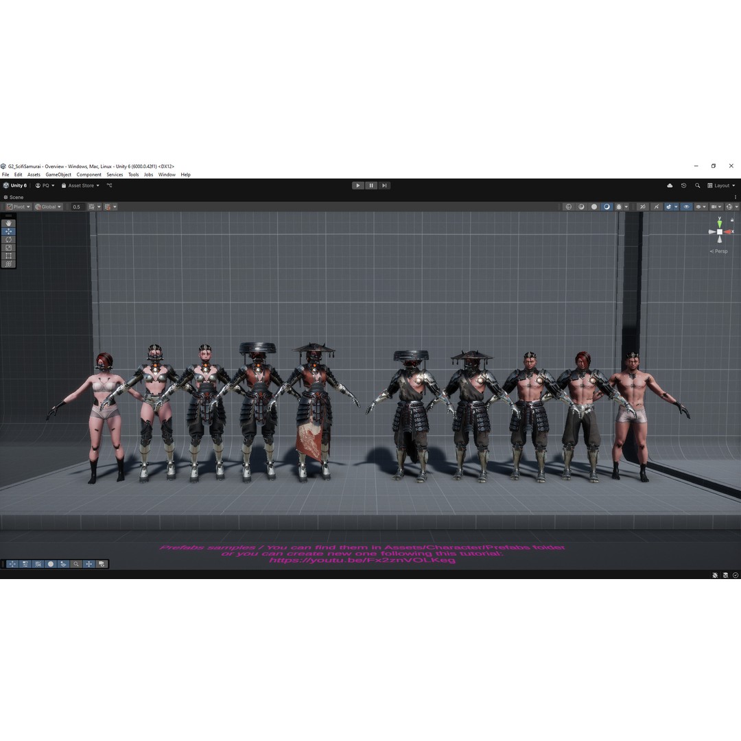 Sci-Fi Samurai 3D Model – Low Poly Game Asset, Rigged, PBR - View 26