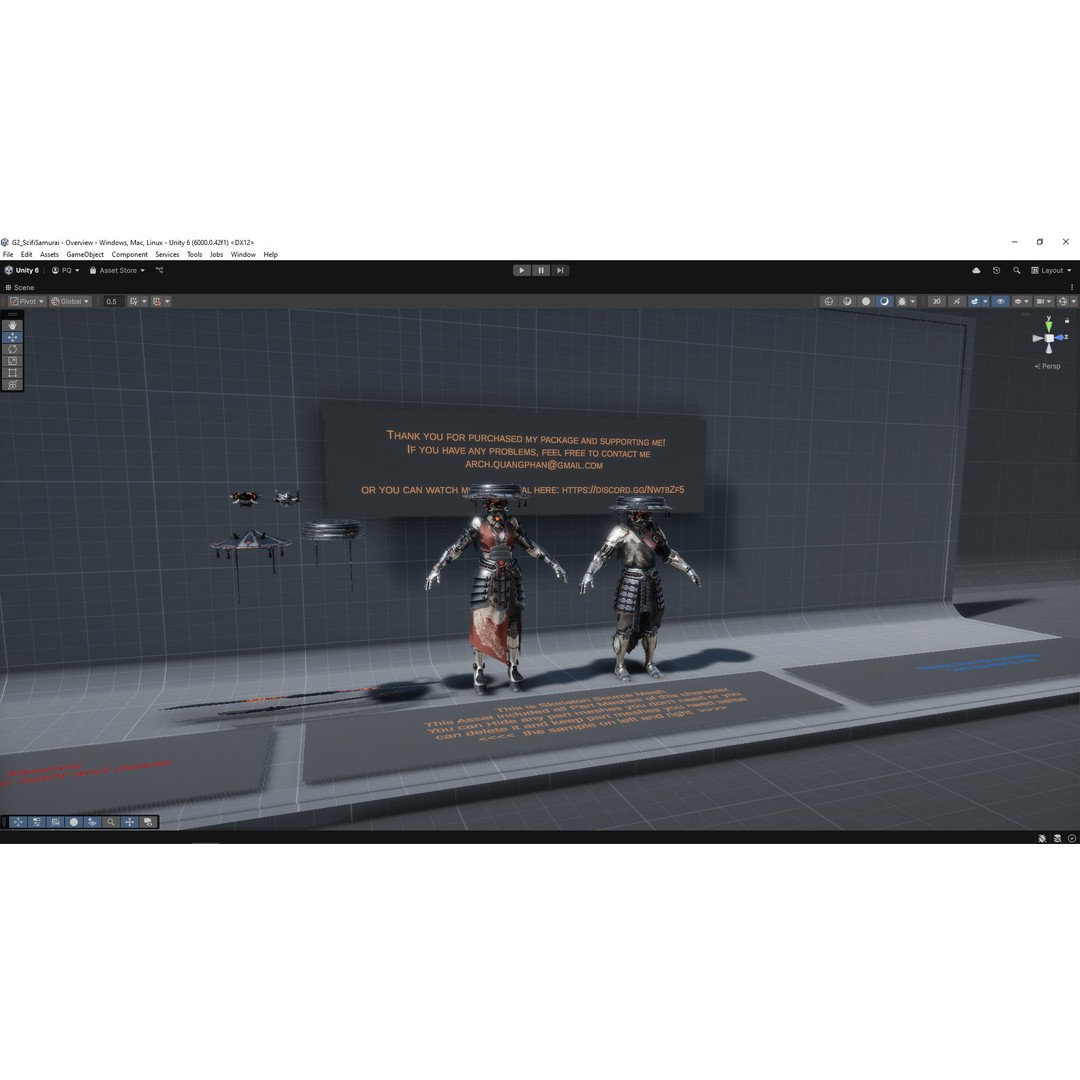 Sci-Fi Samurai 3D Model – Low Poly Game Asset, Rigged, PBR - View 28