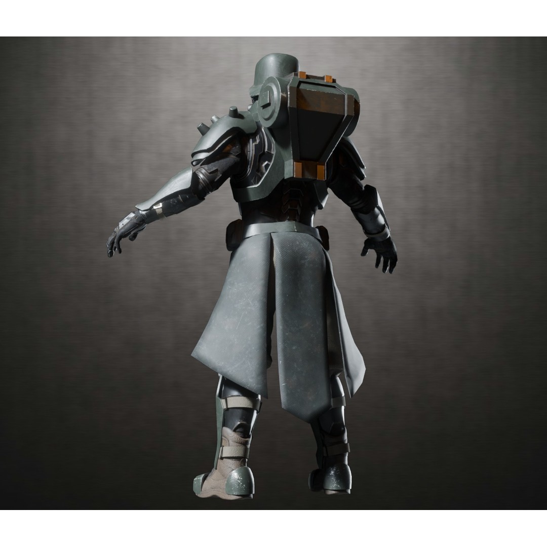 Armored Soldier 3D Model – PBR Rigged Character, Game Ready - View 11