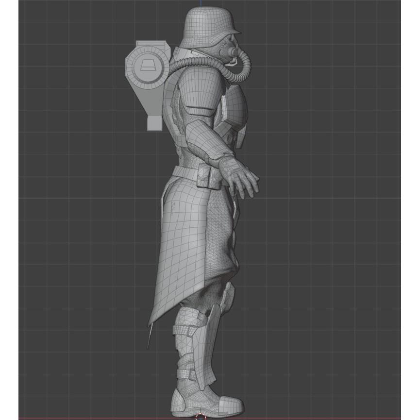 Armored Soldier 3D Model – PBR Rigged Character, Game Ready - View 23