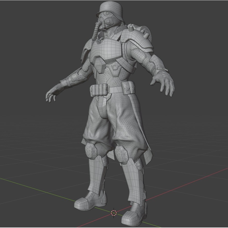 Armored Soldier 3D Model – PBR Rigged Character, Game Ready - View 24