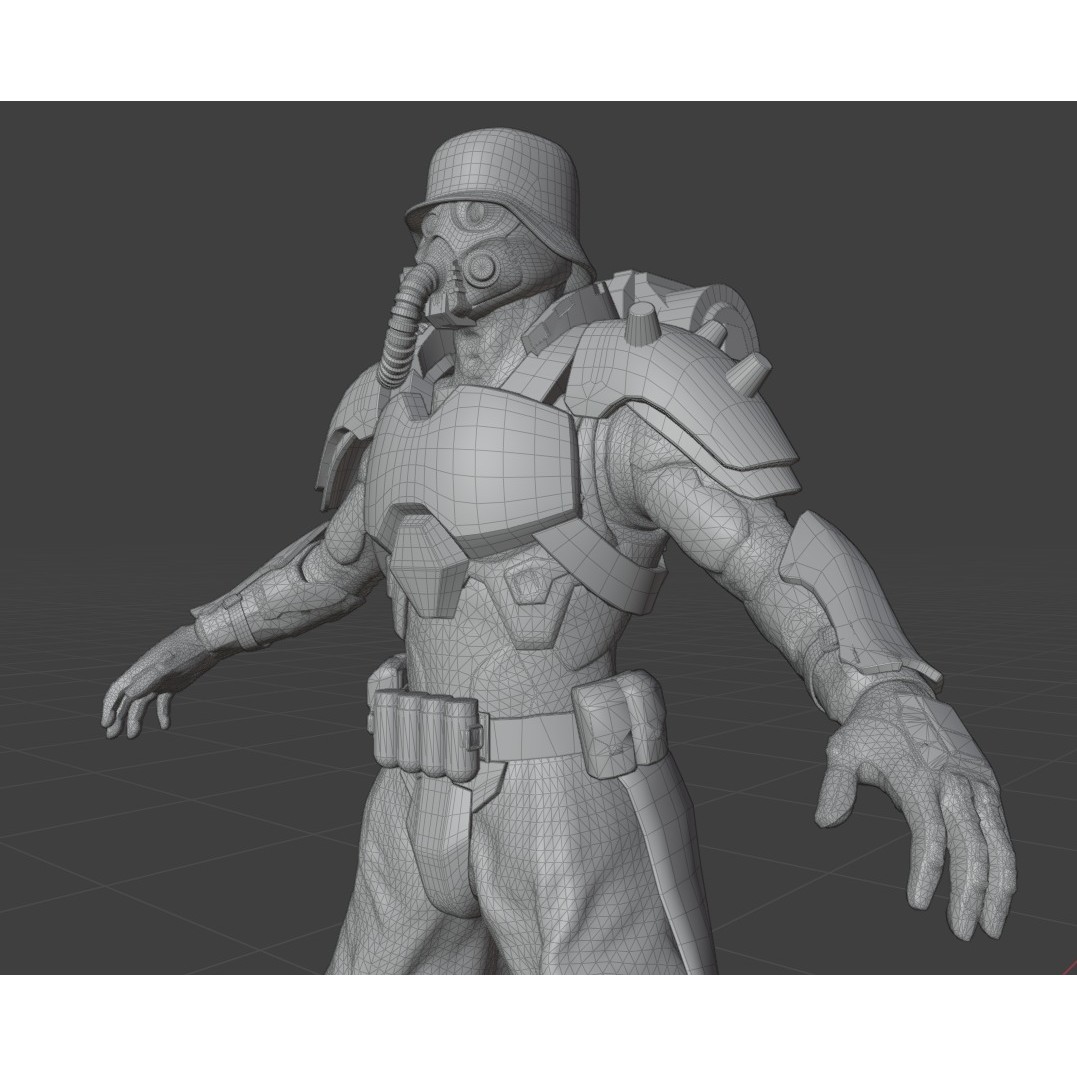 Armored Soldier 3D Model – PBR Rigged Character, Game Ready - View 26