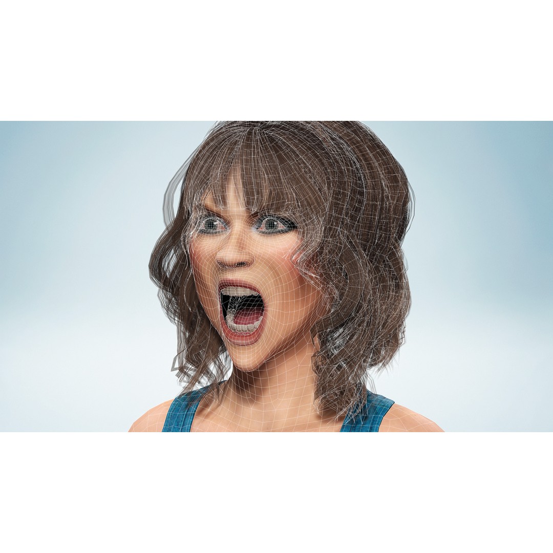 Realistic Mother Woman 3D Model – Low Poly Rigged Character, FBX