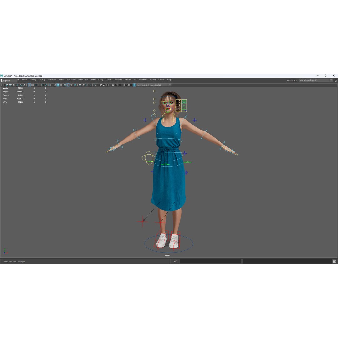 Realistic Mother Woman 3D Model – Low Poly Rigged Character, FBX - View 19