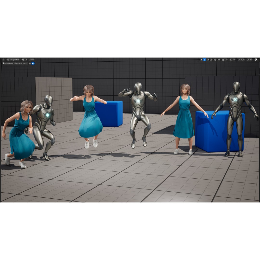Realistic Mother Woman 3D Model – Low Poly Rigged Character, FBX - View 22