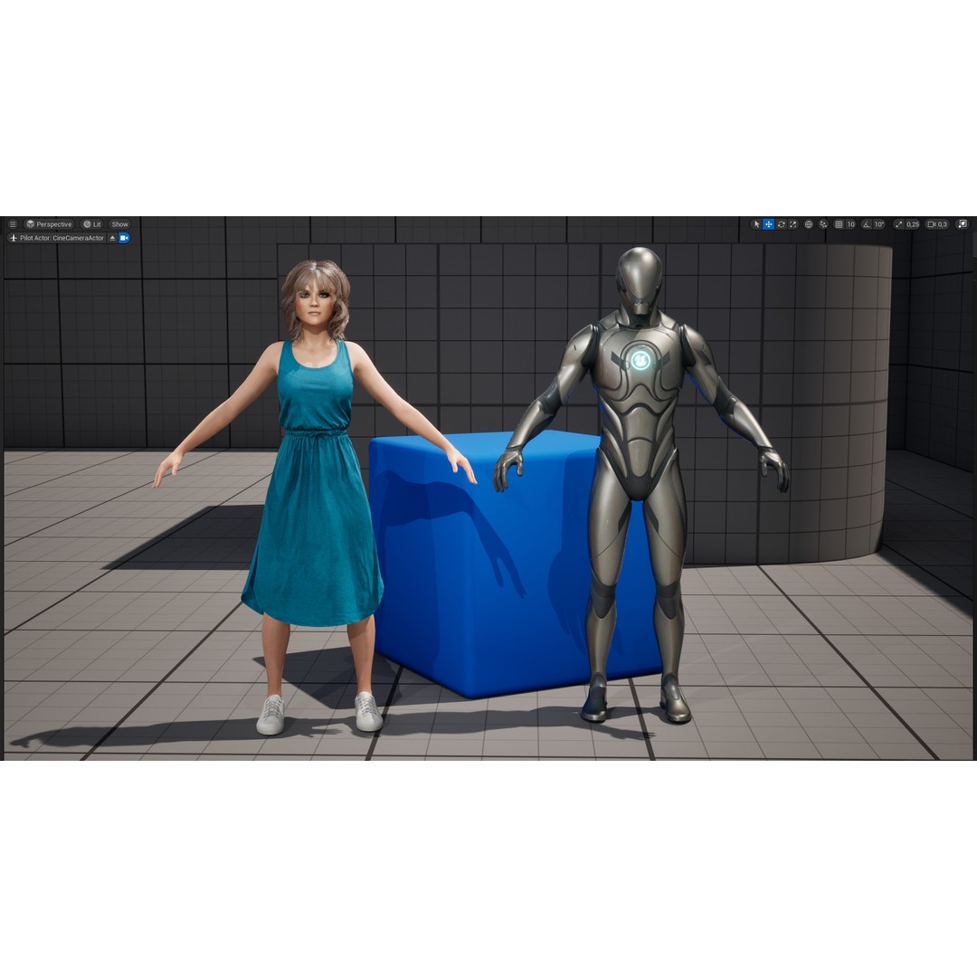 Realistic Mother Woman 3D Model – Low Poly Rigged Character, FBX - View 24