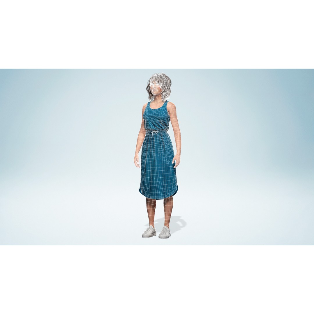 Realistic Mother Woman 3D Model – Low Poly Rigged Character, FBX - View 26
