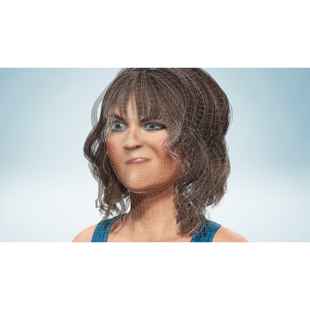 Realistic Mother Woman 3D Model – Low Poly Rigged Character, FBX - View 27