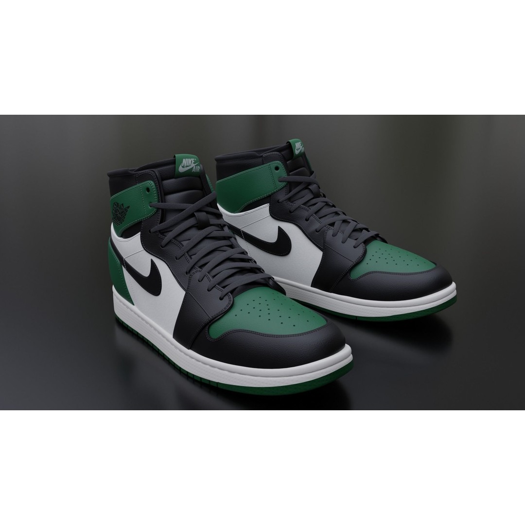 Nike Air Jordan Sneaker 3D Model – PBR Game-Ready Asset, FBX - View 10