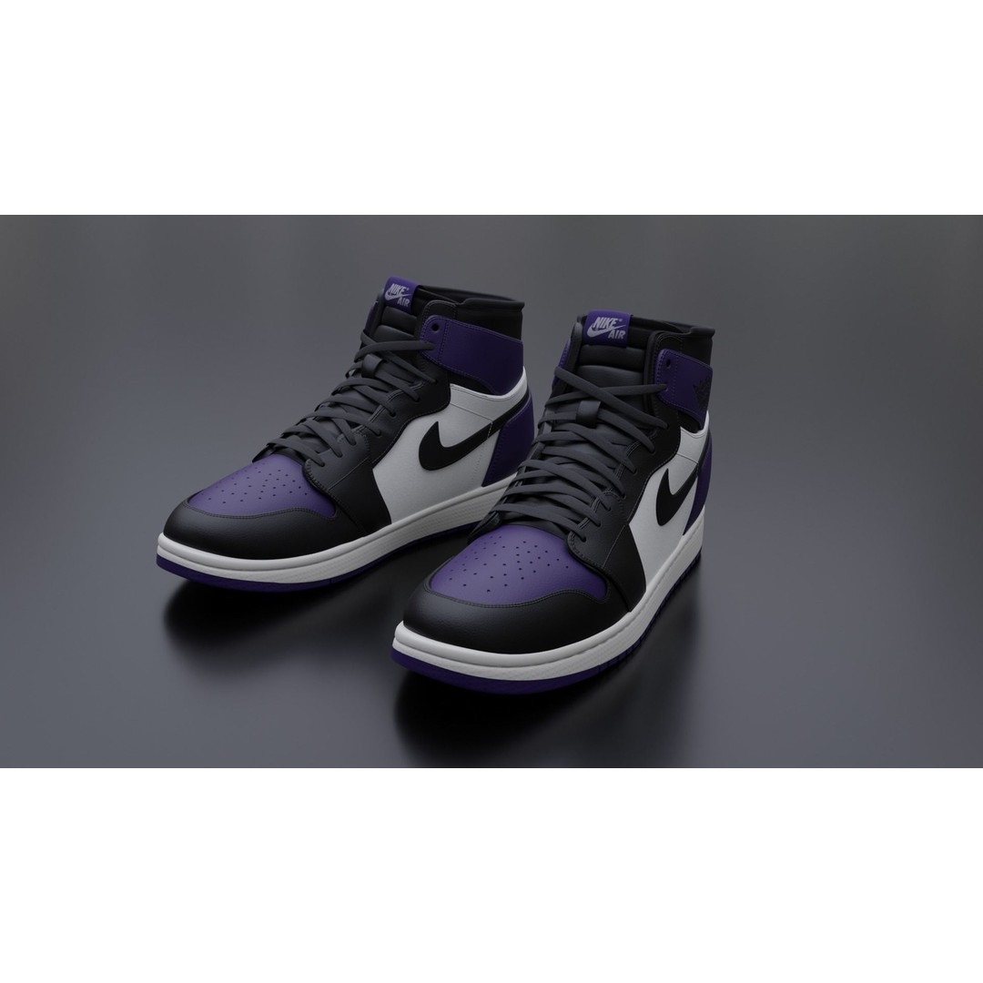 Nike Air Jordan Sneaker 3D Model – PBR Game-Ready Asset, FBX - View 14