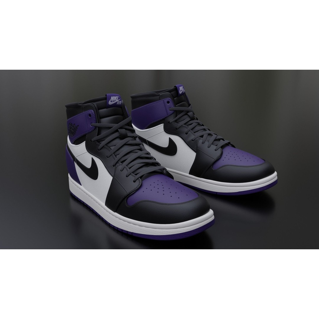 Nike Air Jordan Sneaker 3D Model – PBR Game-Ready Asset, FBX - View 15