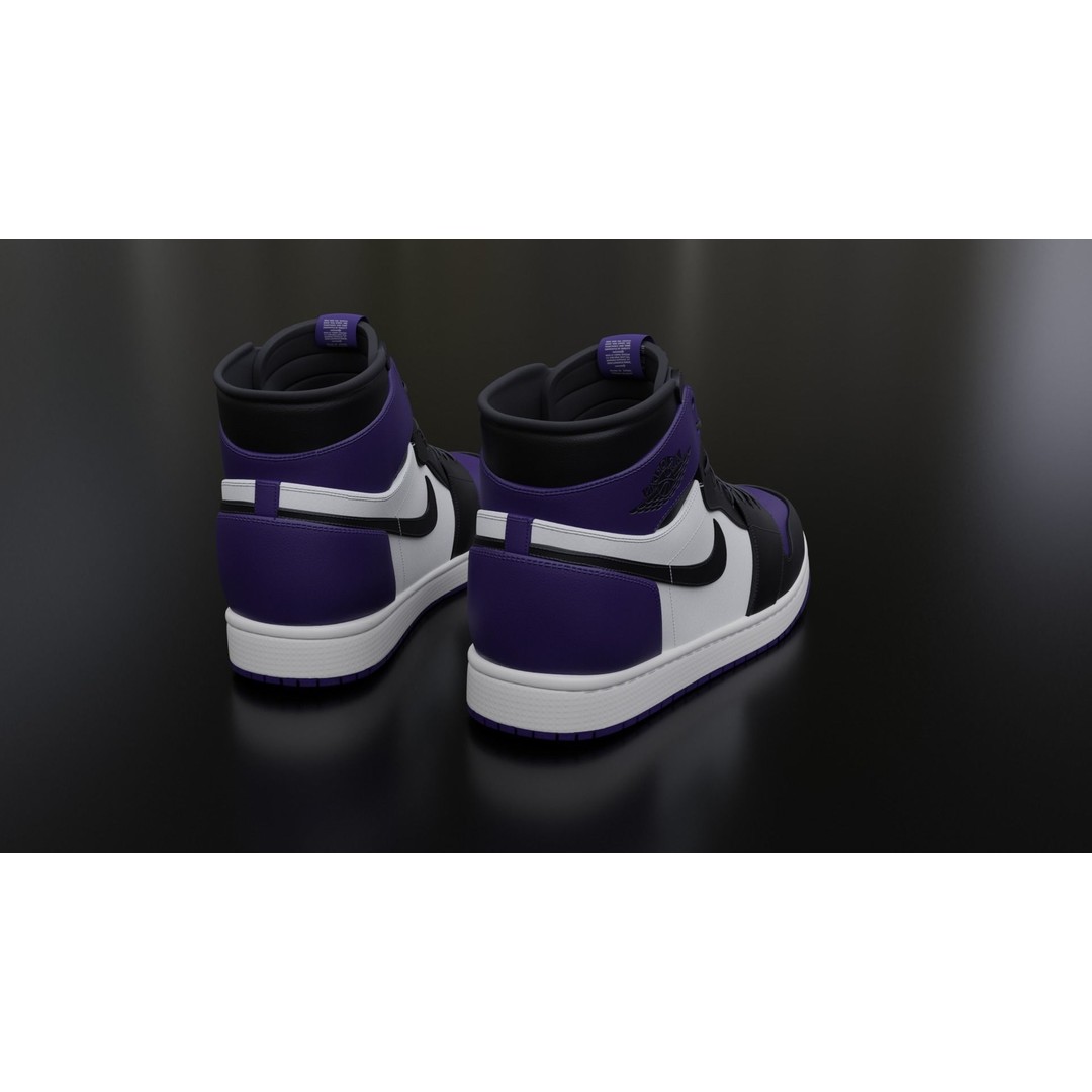 Nike Air Jordan Sneaker 3D Model – PBR Game-Ready Asset, FBX - View 16
