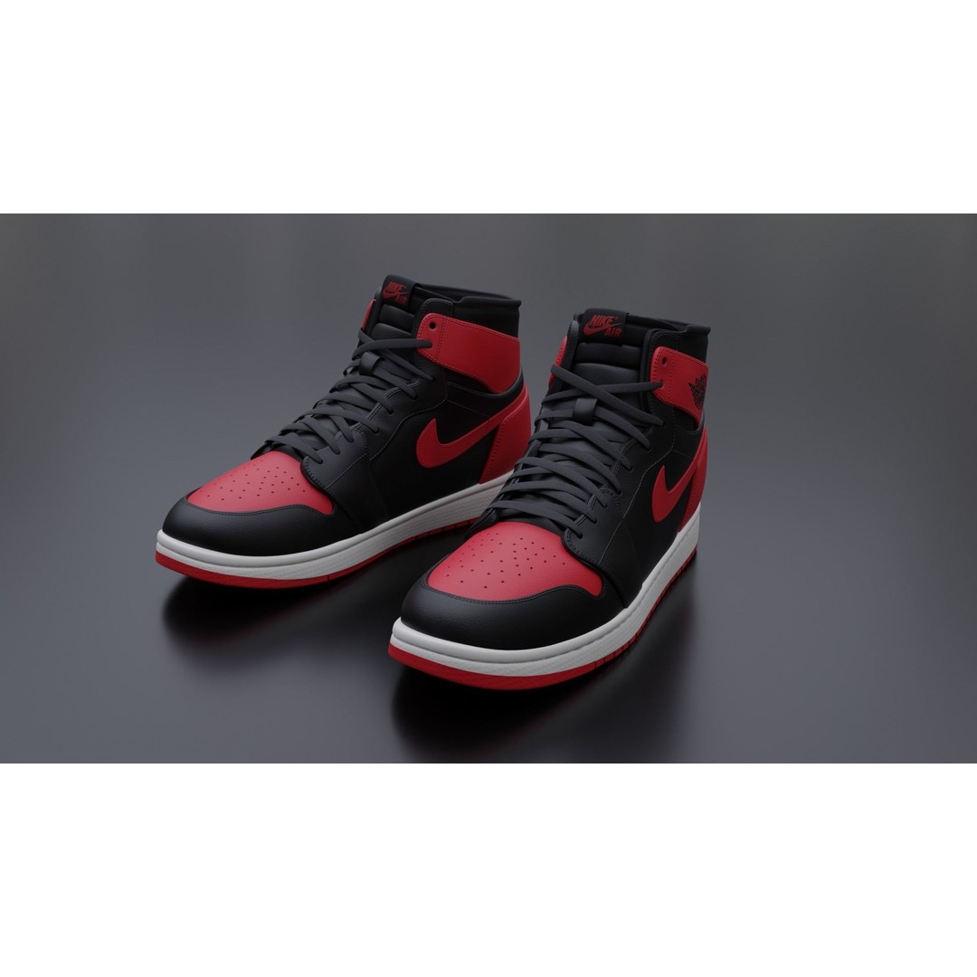 Nike Air Jordan Sneaker 3D Model – PBR Game-Ready Asset, FBX - View 18