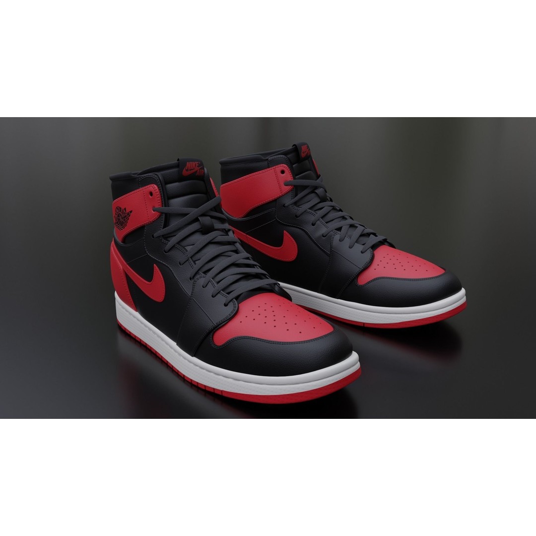 Nike Air Jordan Sneaker 3D Model – PBR Game-Ready Asset, FBX - View 19