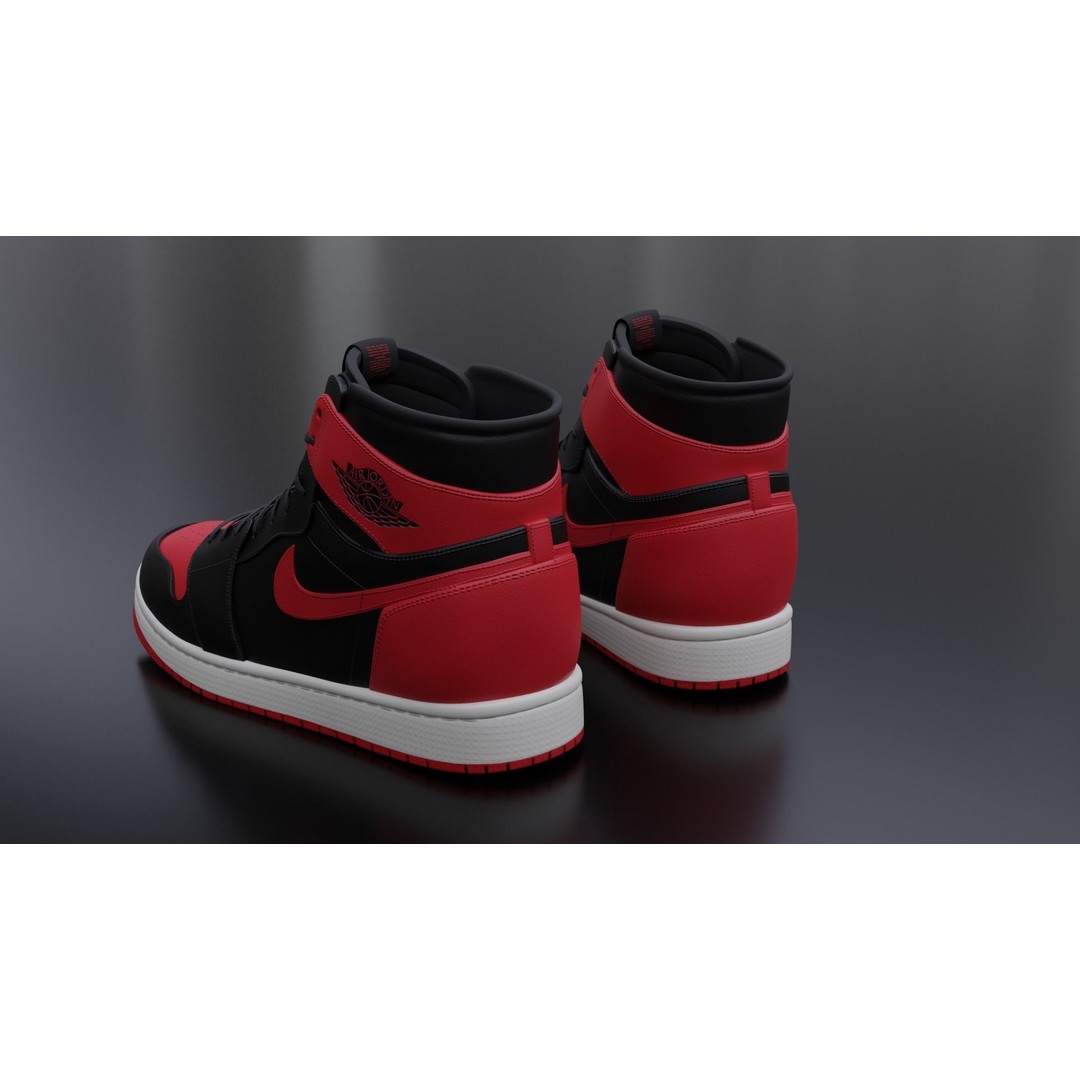 Nike Air Jordan Sneaker 3D Model – PBR Game-Ready Asset, FBX - View 21