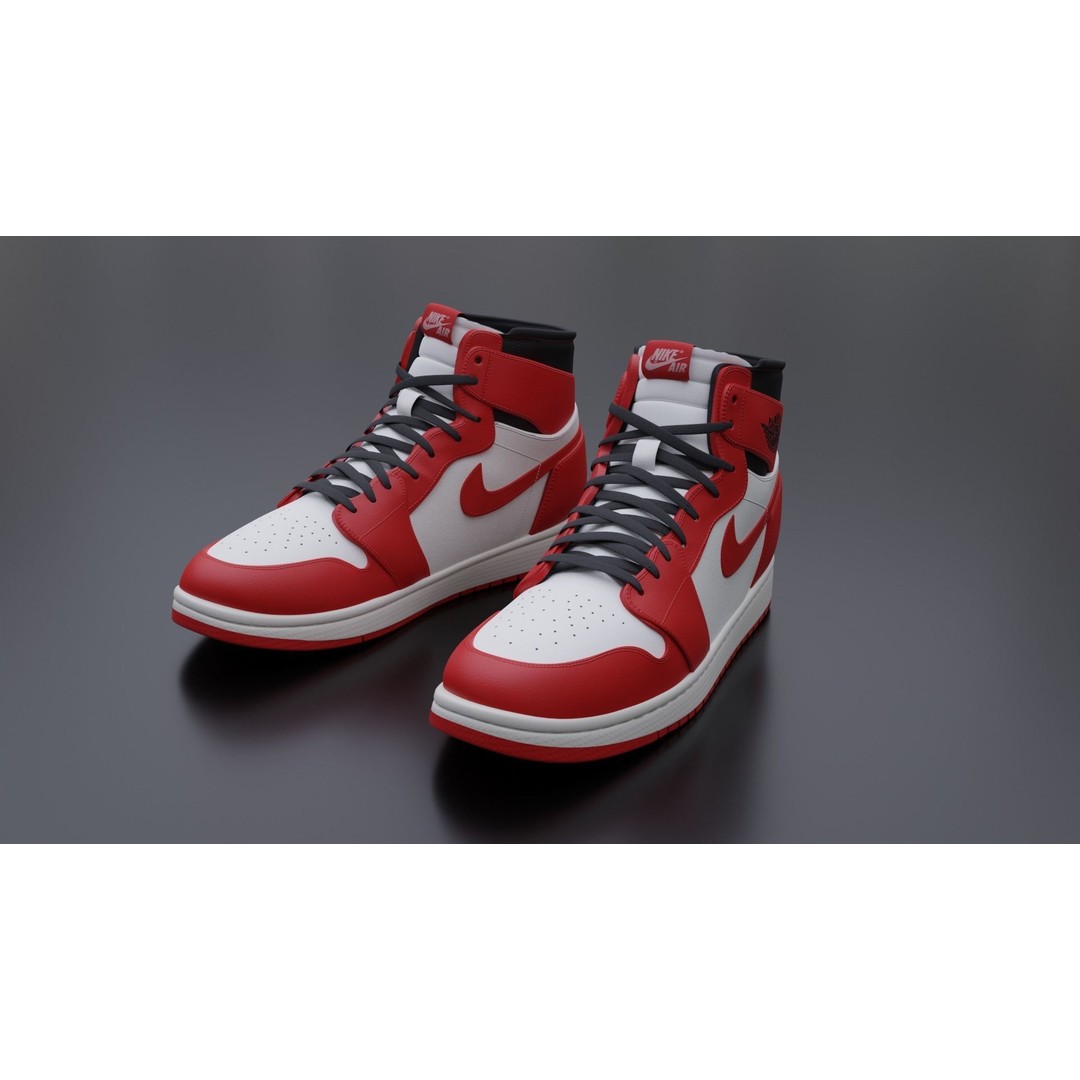 Nike Air Jordan Sneaker 3D Model – PBR Game-Ready Asset, FBX - View 23