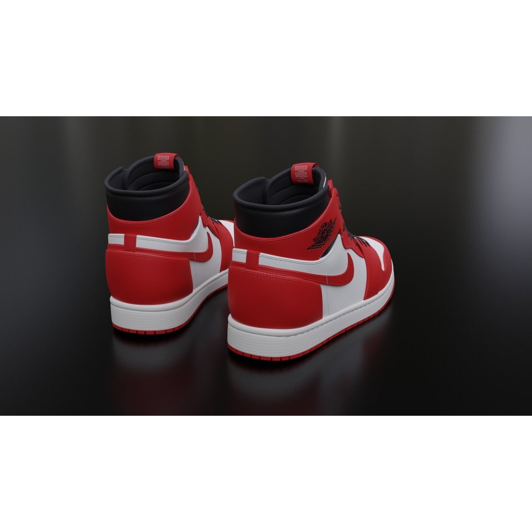 Nike Air Jordan Sneaker 3D Model – PBR Game-Ready Asset, FBX - View 25