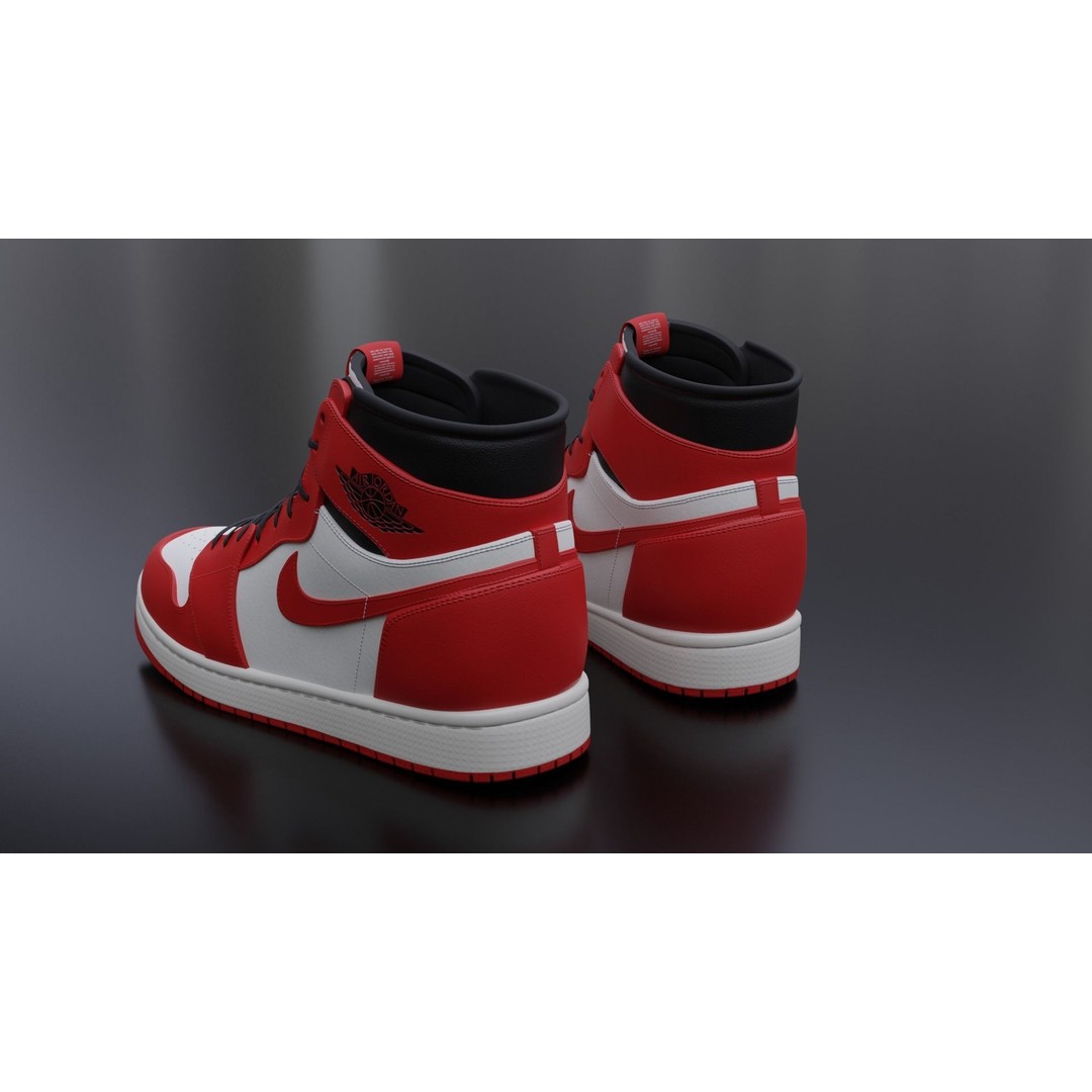 Nike Air Jordan Sneaker 3D Model – PBR Game-Ready Asset, FBX - View 26