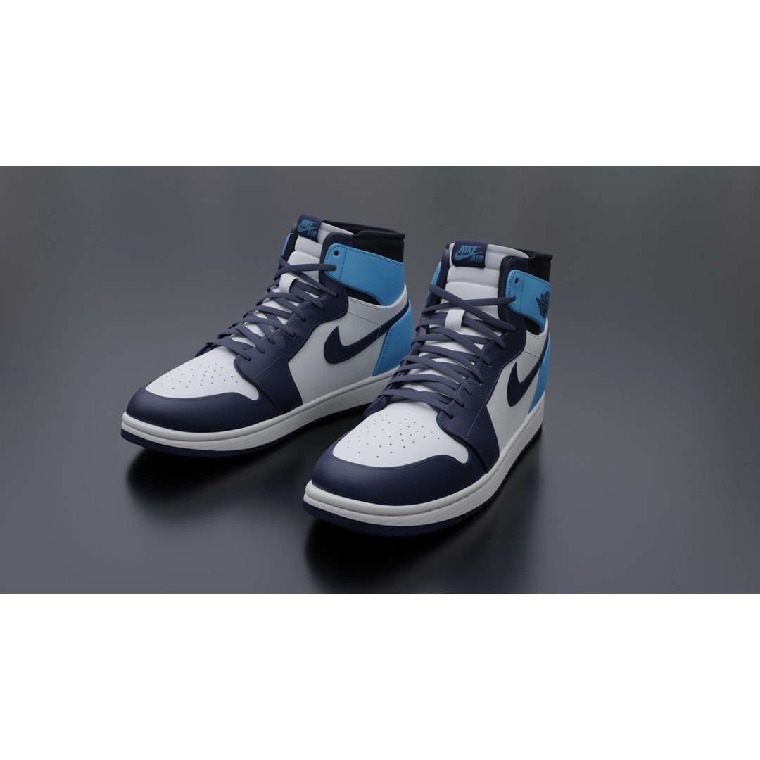 Nike Air Jordan Sneaker 3D Model – PBR Game-Ready Asset, FBX - View 4