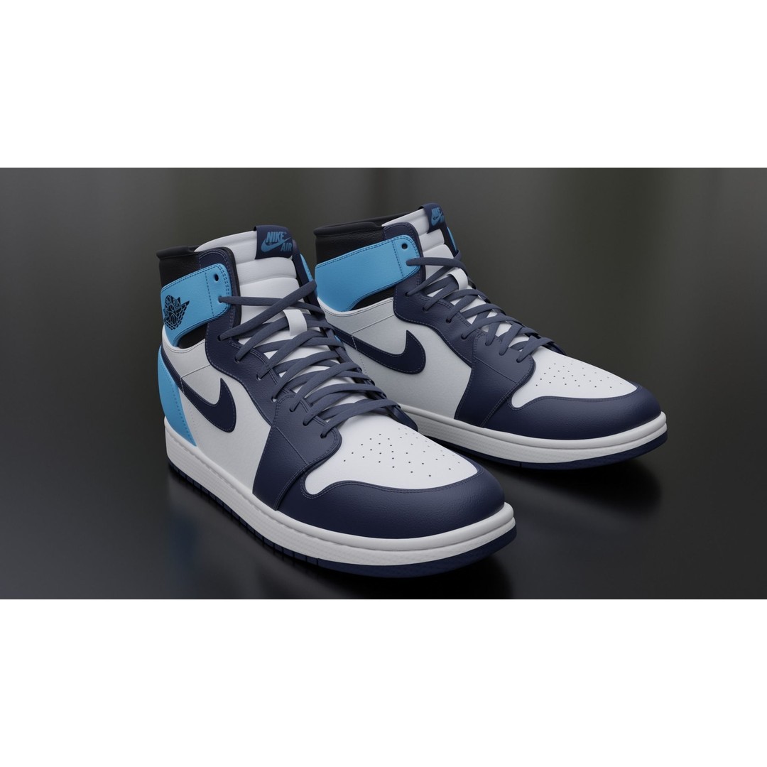 Nike Air Jordan Sneaker 3D Model – PBR Game-Ready Asset, FBX - View 5