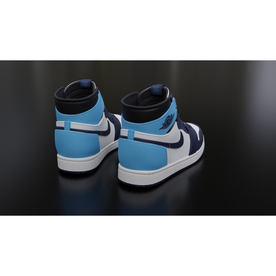 Nike Air Jordan Sneaker 3D Model – PBR Game-Ready Asset, FBX - View 7