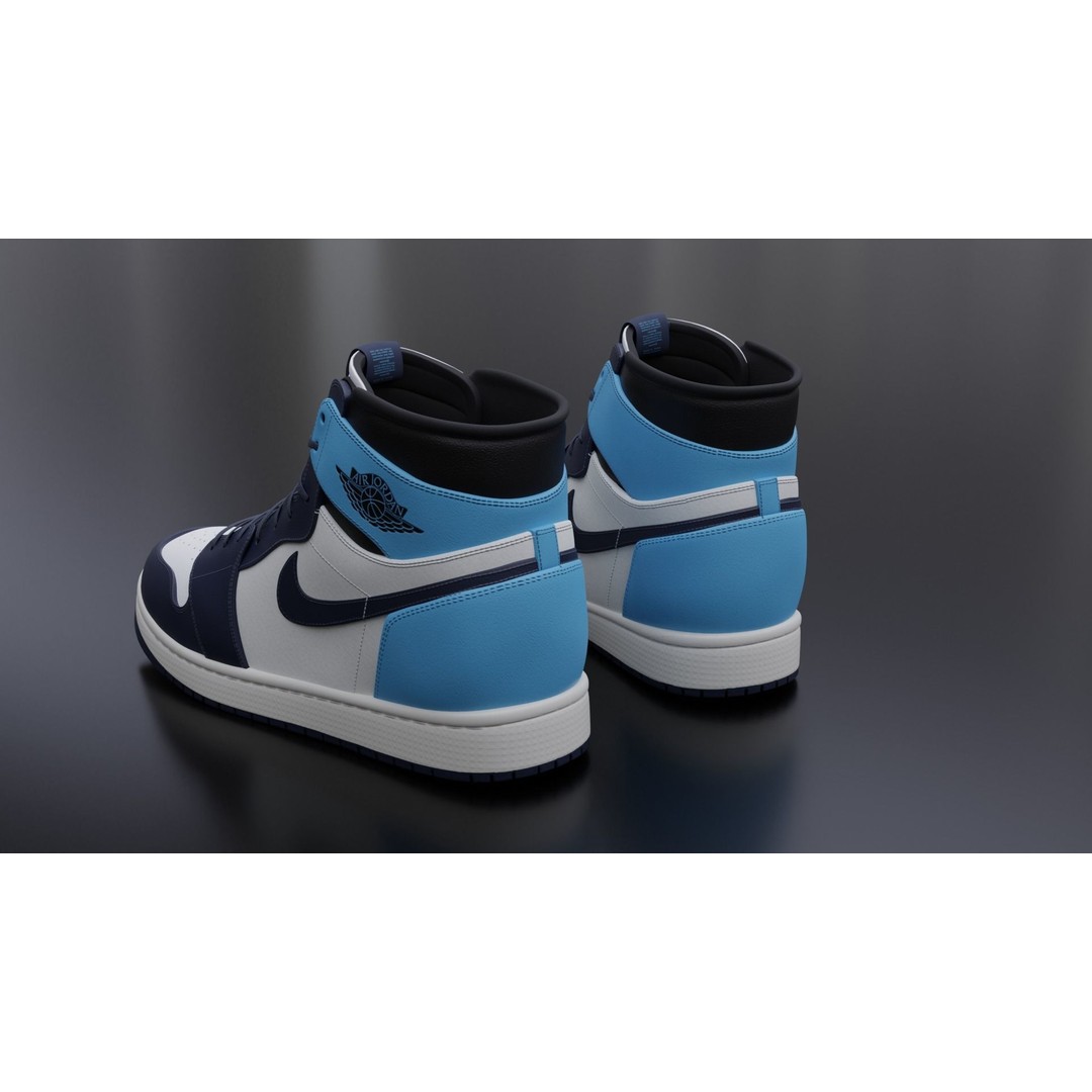 Nike Air Jordan Sneaker 3D Model – PBR Game-Ready Asset, FBX - View 8