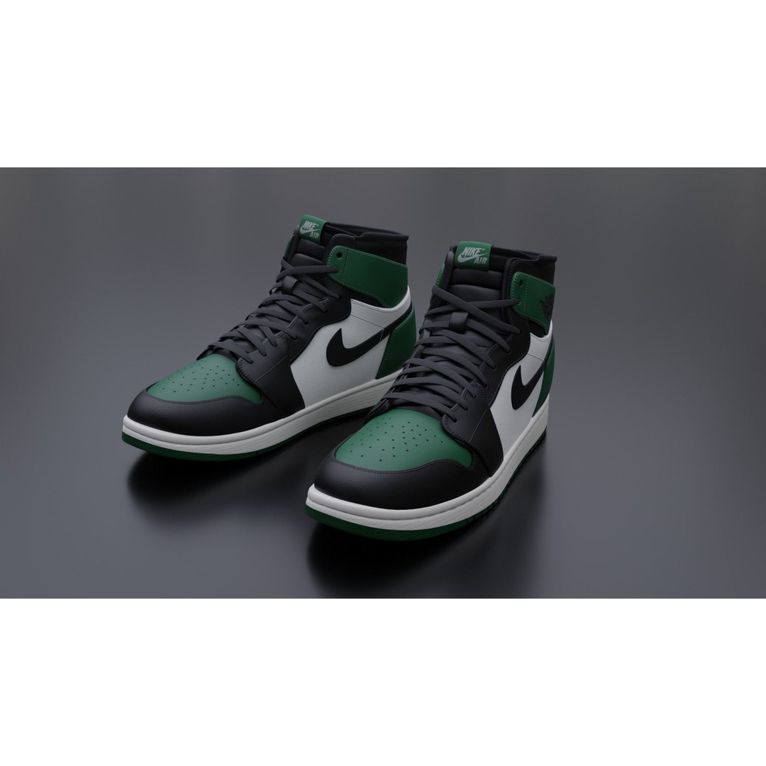 Nike Air Jordan Sneaker 3D Model – PBR Game-Ready Asset, FBX - View 9