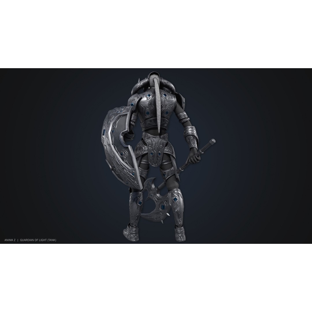 Guardian of Light Tank 3D Model – Low Poly Game Asset, FBX, OBJ - View 10