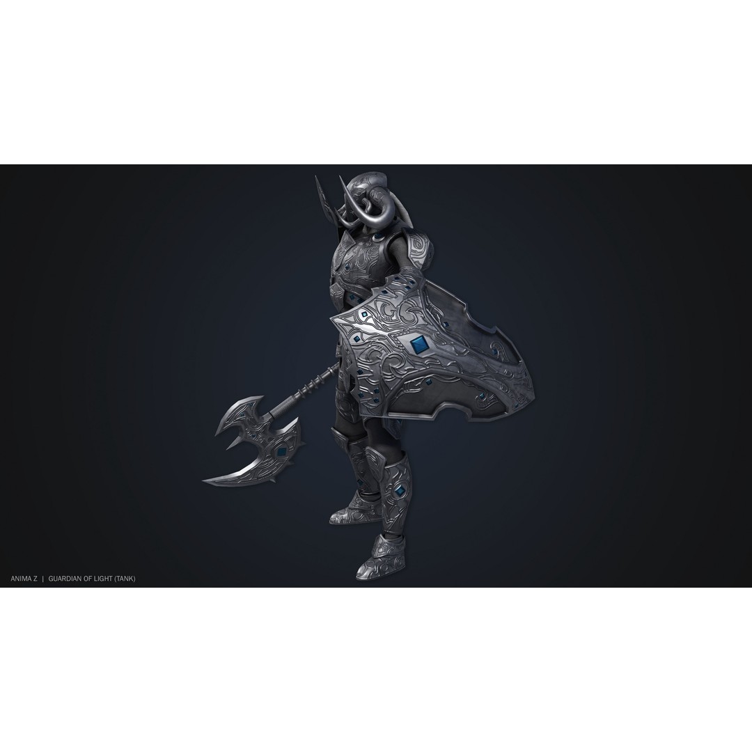 Guardian of Light Tank 3D Model – Low Poly Game Asset, FBX, OBJ - View 11