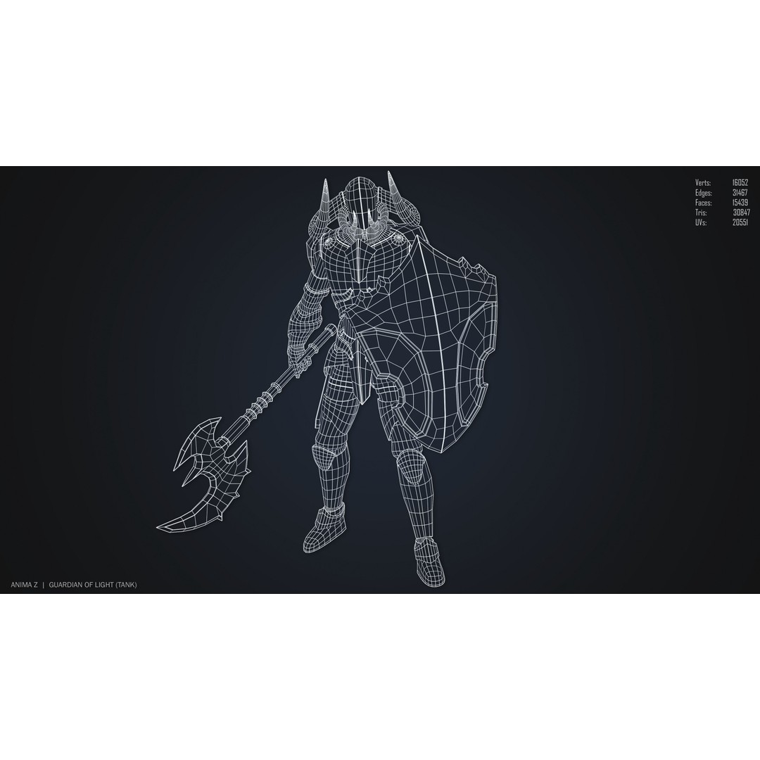 Guardian of Light Tank 3D Model – Low Poly Game Asset, FBX, OBJ - View 12