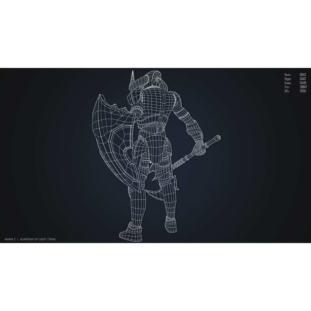 Guardian of Light Tank 3D Model – Low Poly Game Asset, FBX, OBJ - View 13