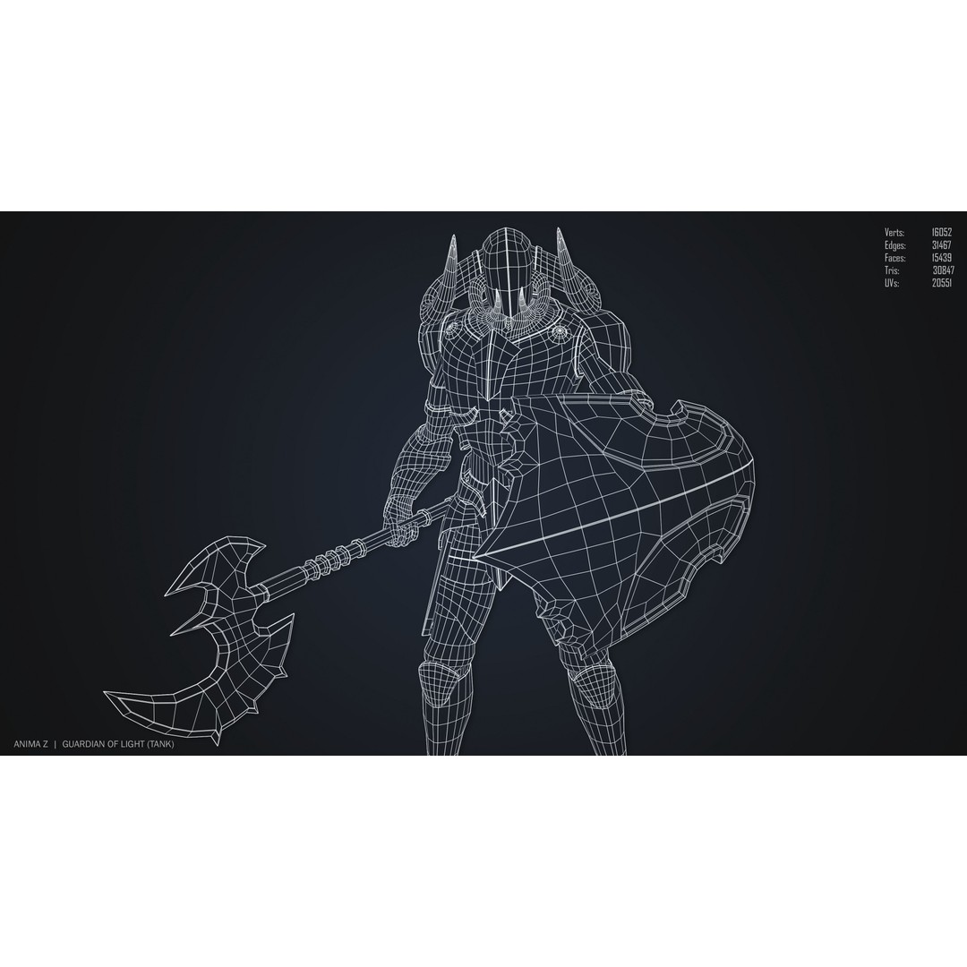 Guardian of Light Tank 3D Model – Low Poly Game Asset, FBX, OBJ - View 14