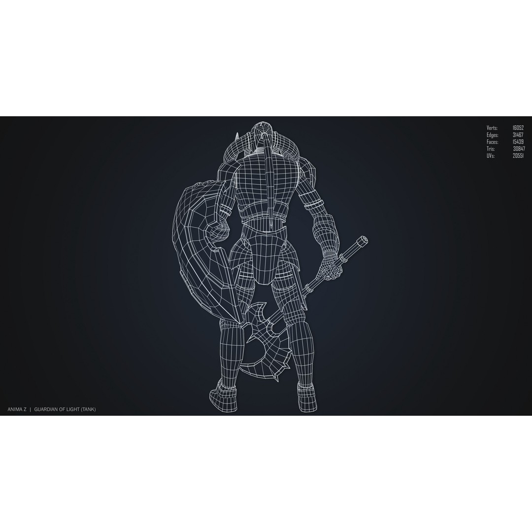 Guardian of Light Tank 3D Model – Low Poly Game Asset, FBX, OBJ - View 16