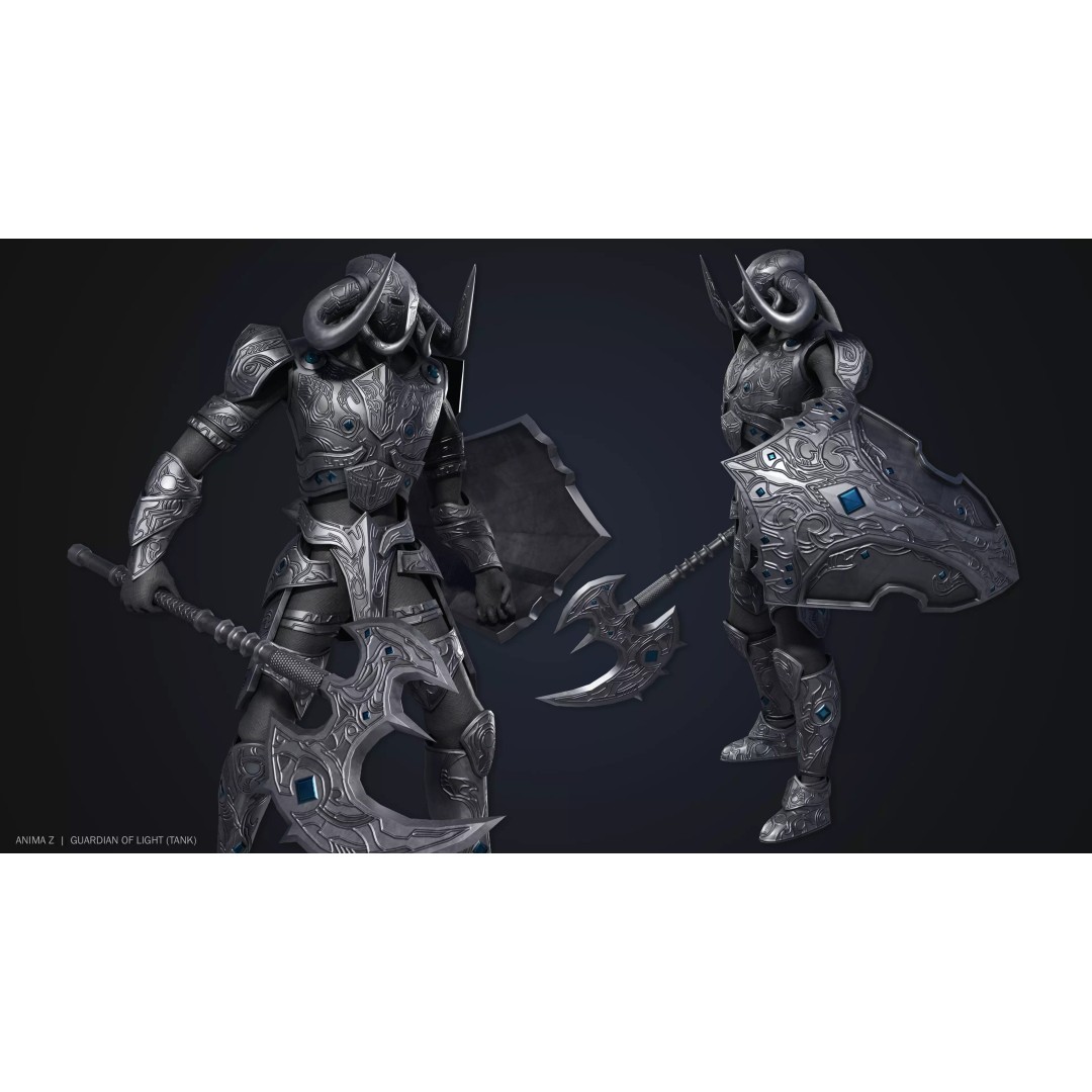 Guardian of Light Tank 3D Model – Low Poly Game Asset, FBX, OBJ - View 2